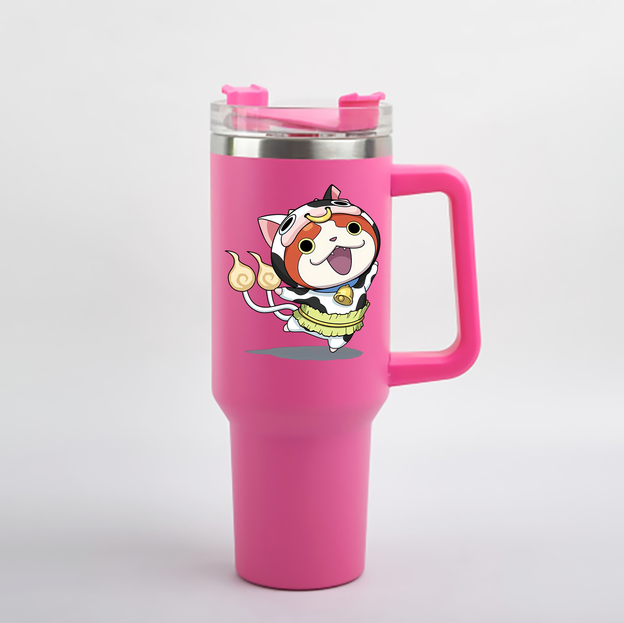 （画像用） 妖怪ウォッチ Yo-kai Watch 1200mL車用タンブラー - クリスタルステッカー（プラスチックストロー付き）
